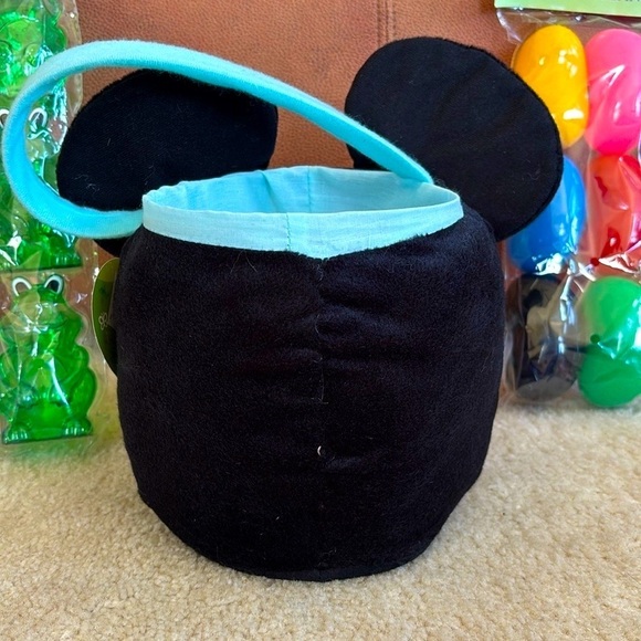 Brand New Disney Mickey Mouse Plush Easter Basket Metallic Fillable Eggs Grass - Picture 5 of 13
